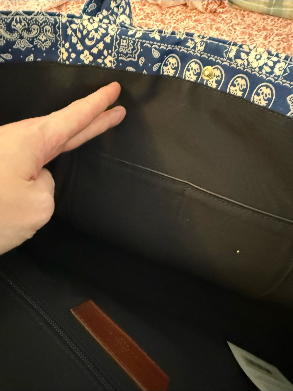 Sezane Le Sept Tote in Bandana Marine - Picture 13 of 14